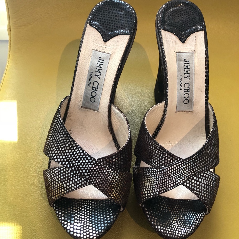 Jimmy Choo Suede Platform Wedges